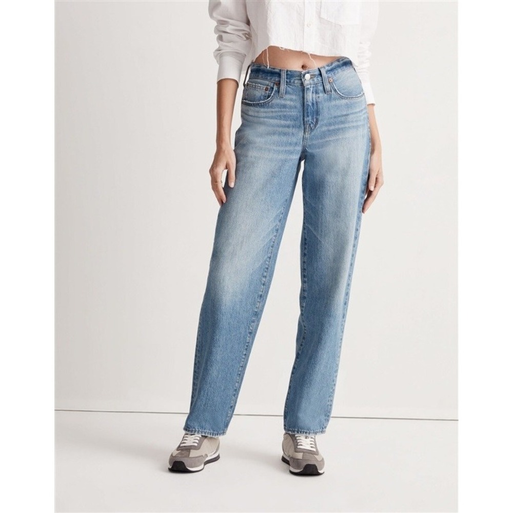 Madewell Light Wash High-Rise Straight Jeans